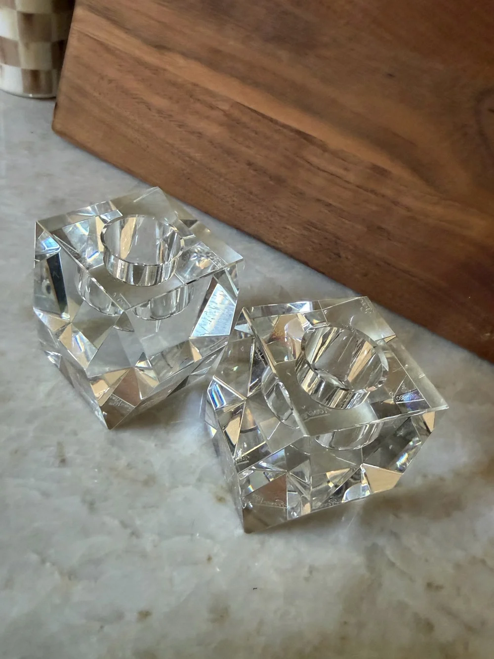 Rosenthal crystal candlestick holders -2